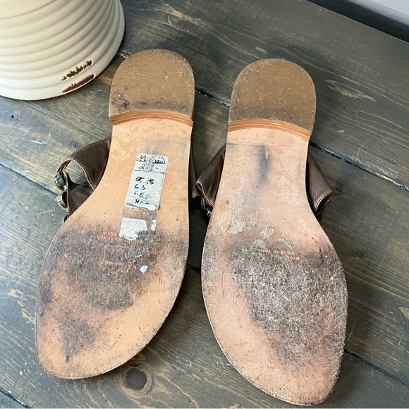 stuart weitzman Sandals 8.5 Thong Summer Slip-on Casual Women’s beaded - Picture 6 of 10